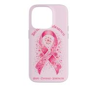 Carcasa para iPhone 14 Pro Hope Courage Strength - Cinta de concienciación Rosa
