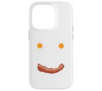 Carcasa para iPhone 14 Pro Huevos fritos y Tocino Cara Feliz Desayuno Comida Niños Hombres Mujeres