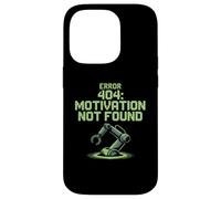 Carcasa para iPhone 14 Pro Humor Gracioso Texto Gente Divertida Error 404 Motivación no encontrada
