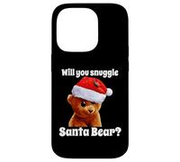 Carcasa para iPhone 14 Pro Humor navideño Will You Snuggle Christmas Bear