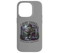 Carcasa para iPhone 14 Pro I Bury Things Frog Gardener Dark Humor Shovel