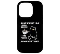 Carcasa para iPhone 14 Pro I Drink Coffee I Hate People Cafeine Baristas Coffee Lover
