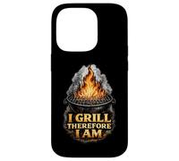 Carcasa para iPhone 14 Pro I Grill Therefore I Am Funny BBQ Grill Filosofía