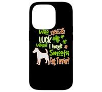 Carcasa para iPhone 14 Pro I Have A Smooth Fox Terrier Dog Lucky Funny St Patricks Day