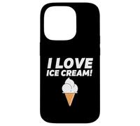 Carcasa para iPhone 14 Pro I Love Ice Cream Party Outfit Vanilla Soft Serve Gelato Cone