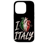 Carcasa para iPhone 14 Pro I Love Italy - Bandera anatómica de Italia, Regalo de Viaje