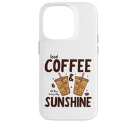 Carcasa para iPhone 14 Pro Iced Coffee & Sunshine Every Day All Day Funny Summer