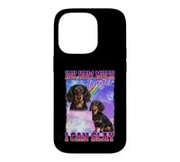 Carcasa para iPhone 14 Pro IDK How Much Longer Slay Black Long Haired Dachshund Lover