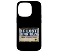 Carcasa para iPhone 14 Pro If Lost Return To Beach Coastal Crab Sign