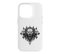 Carcasa para iPhone 14 Pro Ilustración de Cerberus Hellhound Dark Fantasy Underworld Beast
