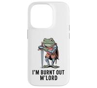 Carcasa para iPhone 14 Pro Im Burnt out MLord Funny Knight Frog Meme Boys Men Sarcastic