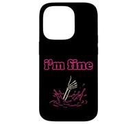 Carcasa para iPhone 14 Pro I'm Fine Funny Skeleton Hand Thumbs Up Dark Humor Mujer