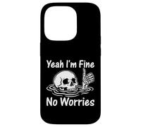 Carcasa para iPhone 14 Pro I'm Fine No Worries Esqueleto Divertido Humor Sarcástico