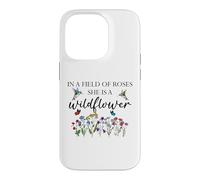 Carcasa para iPhone 14 Pro In a Field of Roses She is a Wildflower Hummingbird Floral