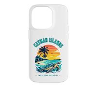 Carcasa para iPhone 14 Pro Islas Caimán Caribbean Paradise Sea Turtle Sunset Camiseta
