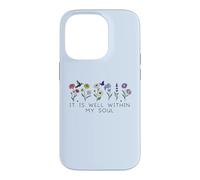 Carcasa para iPhone 14 Pro It Is Well with My Soul Women Christian Themed Bible Verse