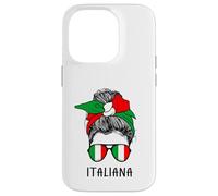 Carcasa para iPhone 14 Pro Italian Italiana Girl Italian Heritage Italy Flag