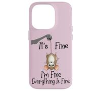 Carcasa para iPhone 14 Pro It's Fine I'm Fine Everything is Fine Funny Cute Mouse Rat