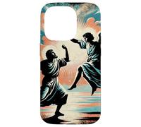 Carcasa para iPhone 14 Pro Jacob luchando con el ángel: una Escena bíblica inspiradora Que empodera