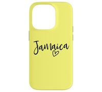 Carcasa para iPhone 14 Pro Jamaica Heart Love Jamaica Mujer