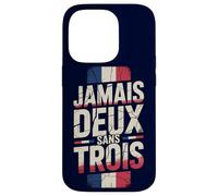 Carcasa para iPhone 14 Pro Jamais Deux Sans Trois Francia FRA Vintage