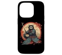 Carcasa para iPhone 14 Pro Japanese Art Cat Ninja Ukiyo-e Anime Samurai Cat Camiseta