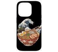 Carcasa para iPhone 14 Pro Japonés Ramen Bowl Ocean Kanagawa Wave Anime Food Noodle