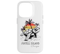 Carcasa para iPhone 14 Pro Jekyll Island Georgia Sea Turtle Preserve 70s Estilo Retro