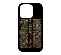 Carcasa para iPhone 14 Pro Jeroglíficos Egipcios Oro Faraón Símbolos Egipto Cultura