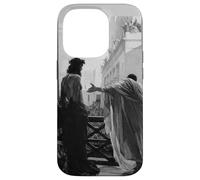 Carcasa para iPhone 14 Pro Jesucristo Arrestado Poncio Pilato Pintura Bíblica Negro