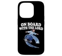 Carcasa para iPhone 14 Pro Jesús Skateboarding Half Pipe On Board con El Señor Skater