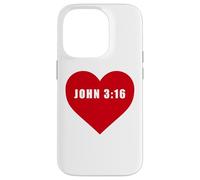 Carcasa para iPhone 14 Pro John 3:16 God So Loved The World Bible Verse Reference Heart