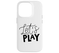 Carcasa para iPhone 14 Pro Juguemos una Frase de guión audaz sobre Fondo Gris