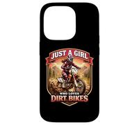 Carcasa para iPhone 14 Pro Just A Girl Who Loves Dirt Bikes Rider Motocross Motorbike
