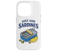 Carcasa para iPhone 14 Pro Just Add Sardines Funny Seafood Lover Retro Fish Tin Humor