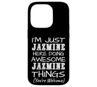 Carcasa para iPhone 14 Pro Just Jazmine Here Doing Jazmine Things Nombre