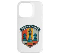 Carcasa para iPhone 14 Pro Just Play Chess Retro Juego de Mesa Amantes Jugador de ajedrez