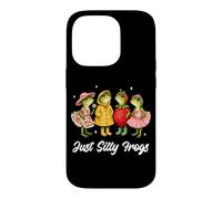 Carcasa para iPhone 14 Pro Just Silly Frogs Lindo Cottagecore Floral Spring Animal