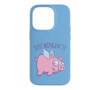 Carcasa para iPhone 14 Pro Just Wingin' It Derpy Flying Pig