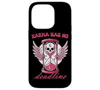 Carcasa para iPhone 14 Pro Karma no Tiene Fecha límite de Reloj de Arena de Calavera gótica