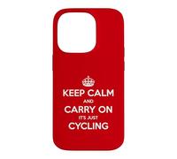 Carcasa para iPhone 14 Pro Keep Calm and Carry On It's Just Cycling - Divertido