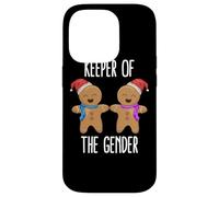Carcasa para iPhone 14 Pro Keeper of The Gender Revela Baby Shower Gingerbread Xmas