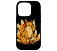 Carcasa para iPhone 14 Pro Kitsune Gamer Japonés Vintage Anime Japón Ukiyo-e Retro