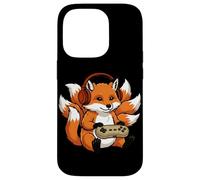 Carcasa para iPhone 14 Pro Kitsune Gamer Japonés Vintage Anime Japón Ukiyo-e Retro