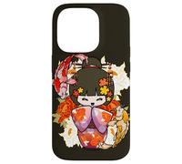Carcasa para iPhone 14 Pro Kokeshi Doll Koi Fish Japonés Estética Amante
