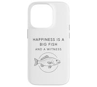 Carcasa para iPhone 14 Pro La Felicidad es un pez Grande y un Testigo - Divertido Pescador de Pesca