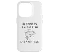 Carcasa para iPhone 14 Pro La Felicidad es un pez Grande y un Testigo - Divertido Pescador de Pesca