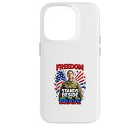 Carcasa para iPhone 14 Pro La Libertad está al Lado del Valiente Tributo patriótico