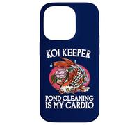 Carcasa para iPhone 14 Pro La Limpieza de estanques Koi Keeper es mi Cardio