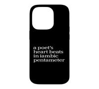Carcasa para iPhone 14 Pro La poesía Habla Desde el corazón para los Amantes de los Versos y el Estilo